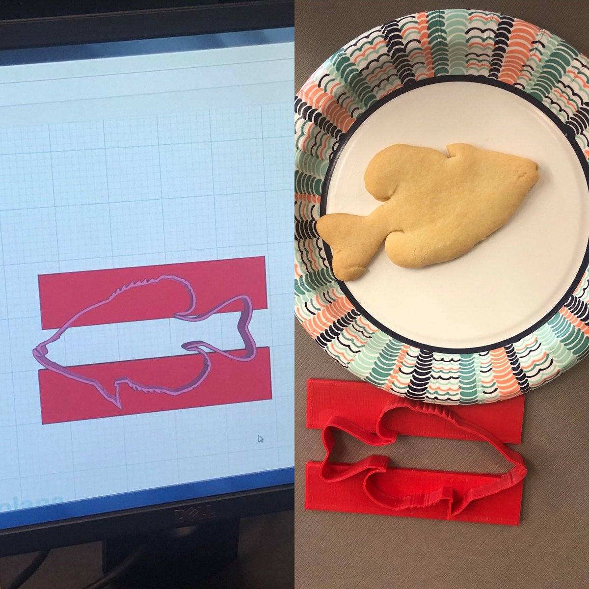 GeoDesign_LNHS's tweet photo. From design to the finished product! @GeoDesign_LNHS students created a unique cookie cutter and today we tried them out! #yum @LNHS_STEM https://t.co/rwxMjoFxRI