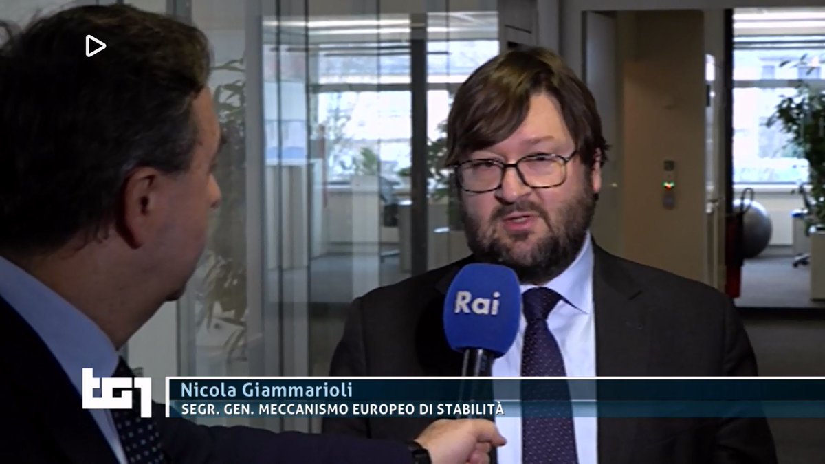ESM_Press's tweet photo. The @ESM_Press Secretary General Nicola Giammarioli interviewed by @Gavinomorett of @Tg1Raiofficial on misunderstandings/misrepresentations regarding the #ESM. https://t.co/hqddHussJa. For more info check our Explainer: https://t.co/t2IQYv3GQT #ESMreform #UnderstandingESM https://t.co/3WW8bmMImz