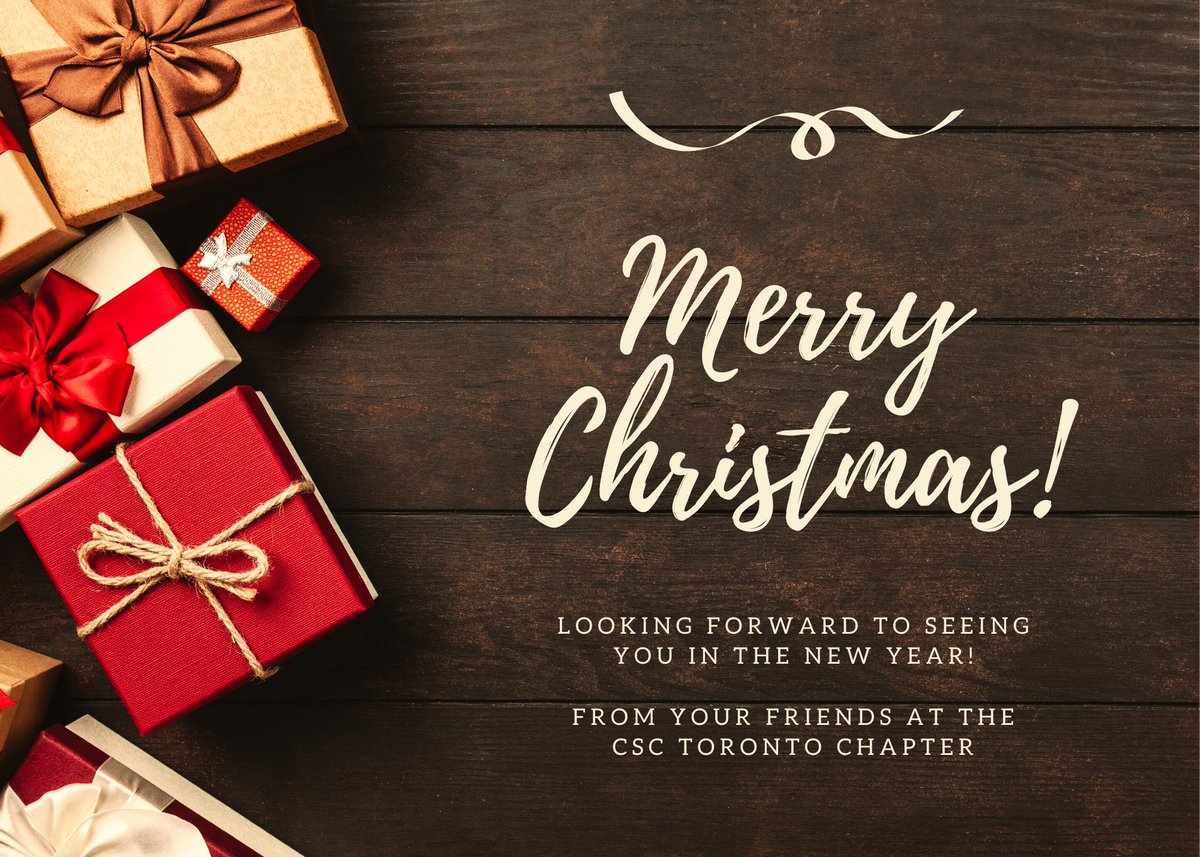 CSCToronto's tweet photo. Warm wishes for the holiday season.  Hoping 2020 brings you joy, good health, and prosperity.
#cscToronto @csc_dcc #toronto #holidays https://t.co/oEQTVkzqvB