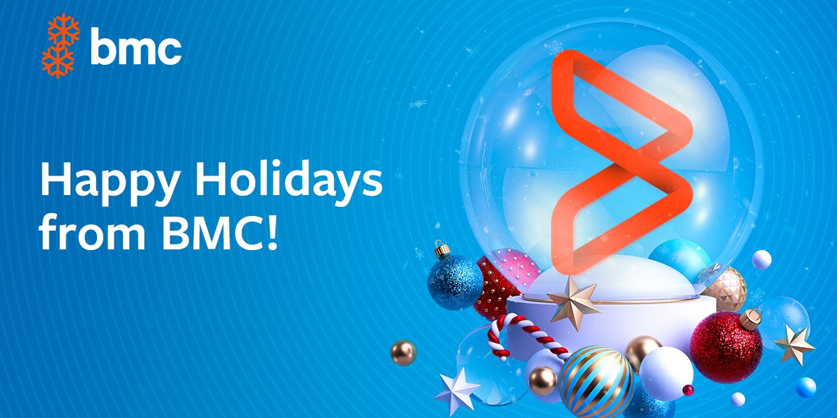 BMCSoftware's tweet photo. As the holiday season approaches, we want to thank all of you that have helped us with where we are today. Happy Holidays and have a wonderful New Years from the BMC team. https://t.co/eMBmjfvSGa