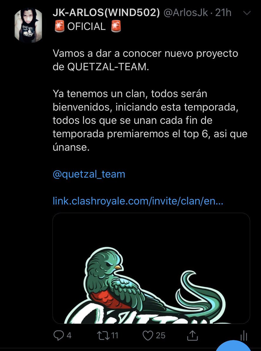 Quiero hacer pública esta denuncia dirigida a <a href="/ArlosJk/">JK🖤🤘💀WIND502🇬🇹</a> y su supuesto patrocinador (que en el twit de la presentación del clan en ningún momento mencionó) Ya que no cumplieron con los pagos ladder   de (<a href="/quetzal_team/">Quetzal-Team🇬🇹❤</a>) 1/2