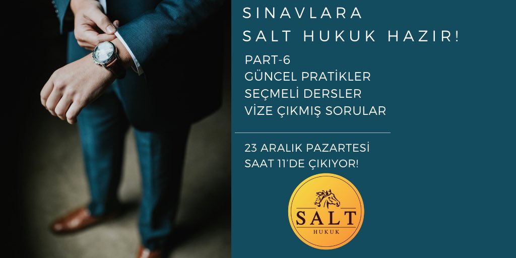 Sınavlara Salt Hukuk Hazır😊 Part-6, Güncel Pratikler ve Seçmeli Ders Final Notları 
23 ARALIK PAZARTESİ SAAT 11 DE ÇIKIYOR!

Bu tweeti rtleyen 5 kişiye 5 Adet Part-6 ve 3 Adet Güncel Pratik Hediye🥳