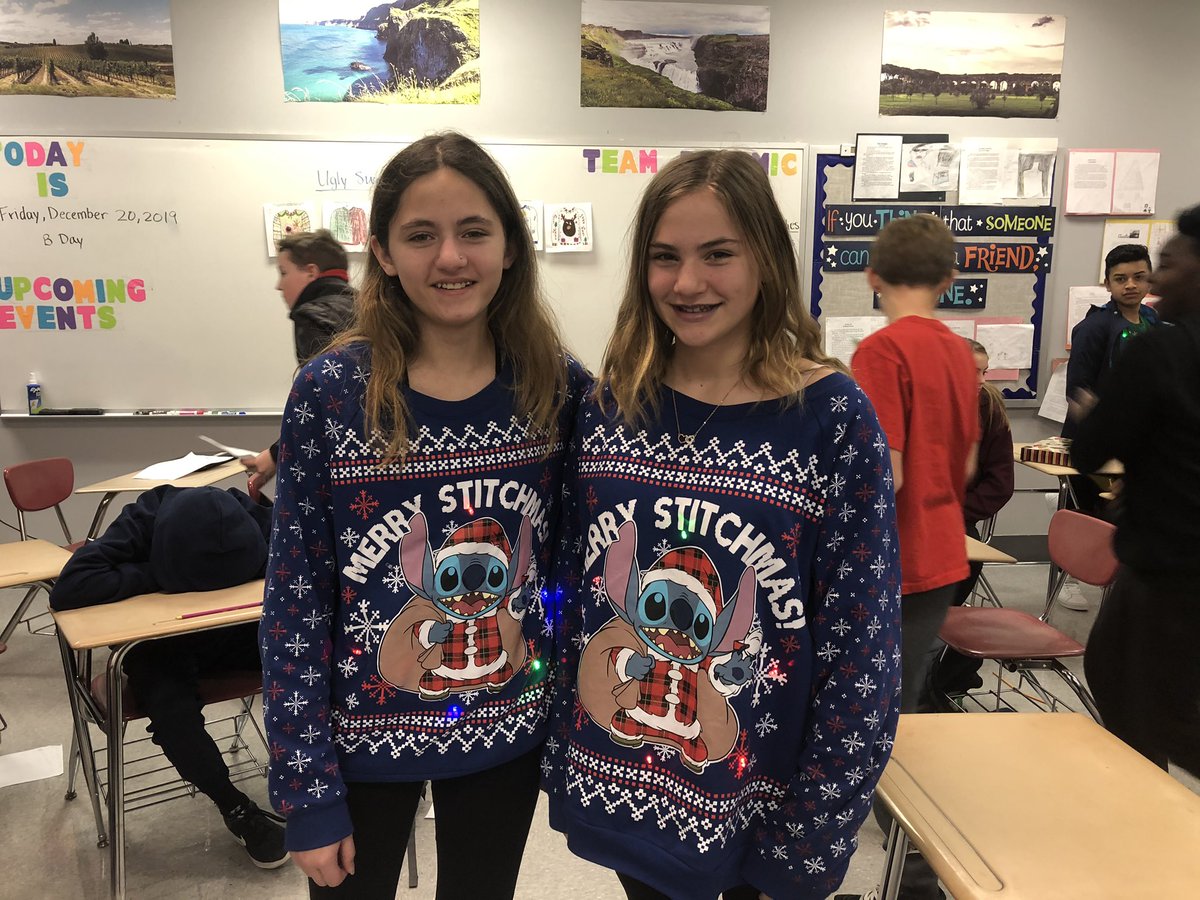 TeamDynamicICMS's tweet photo. Ugly Sweater Day! Enjoying our time together before winter break https://t.co/PBFO6rYssl