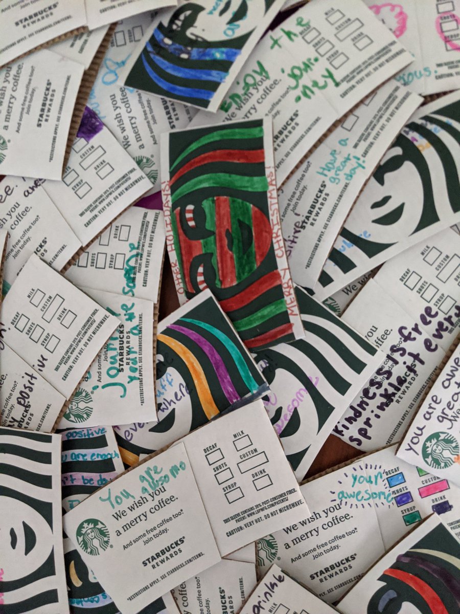 MrsCossum's tweet photo. Fifth graders are sharing some kindness with the world today. Thank you @Starbucks for letting us share kindness with your customers! @StowersElem https://t.co/ejbkgpuyXE