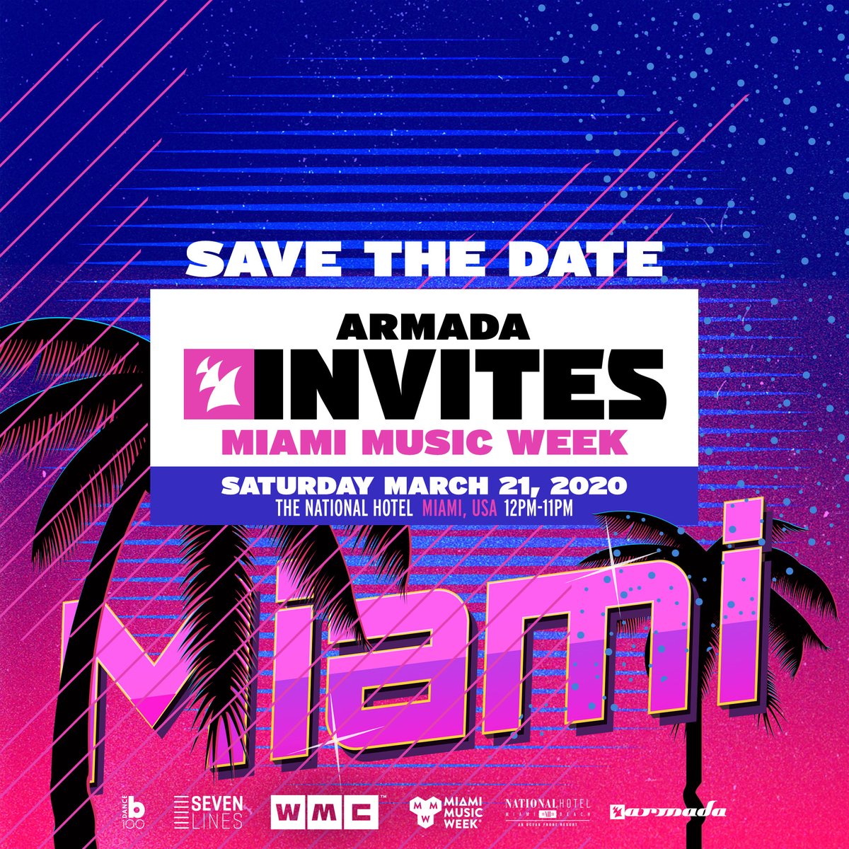 Armada's tweet photo. Armada Invites Miami here we come! Make sure to save the date! @nationalmiami #MiamiMusicWeek #ArmadaInvites https://t.co/uhoVRL1VcB