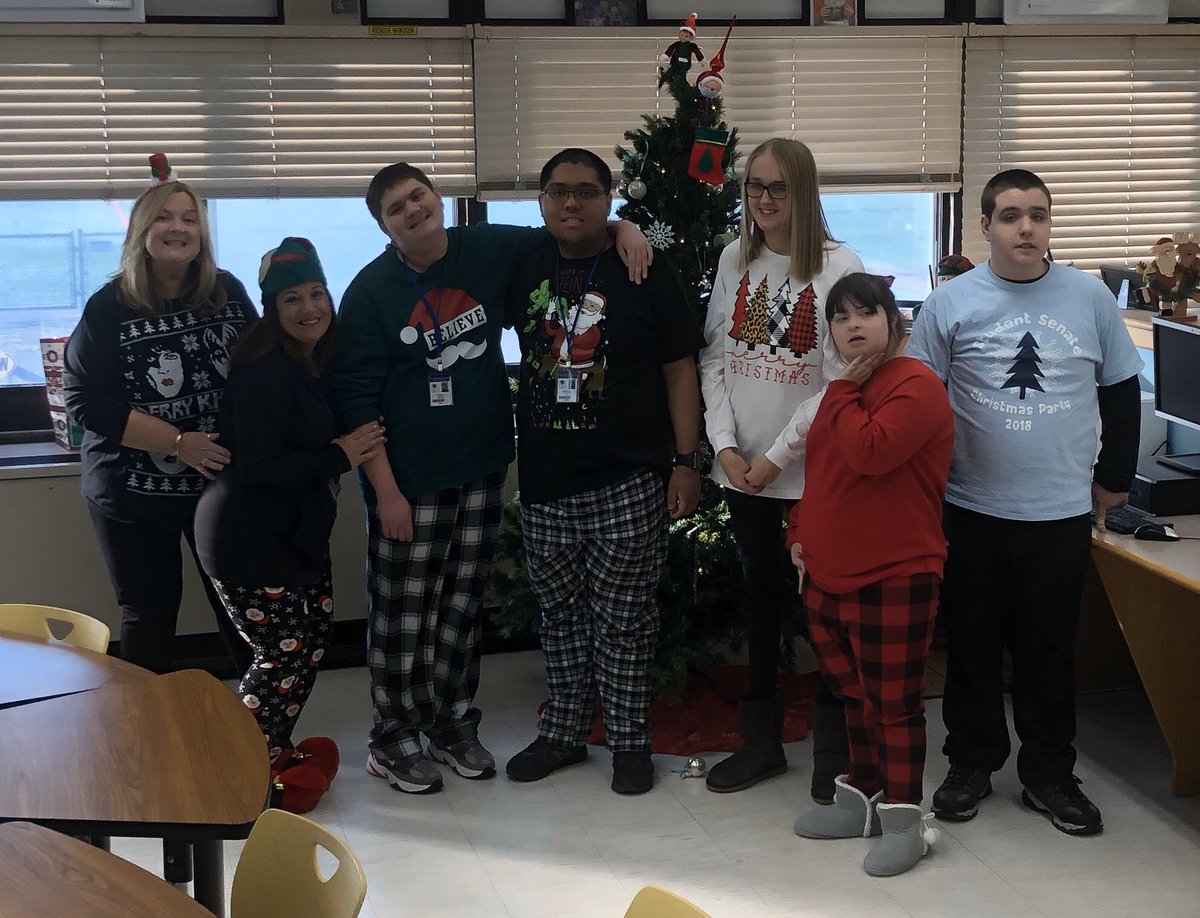 Happy Holidays to all! #lifeskills #holidaycheer #pajamaday <a href="/WestIslipLions/">West Islip High School</a>