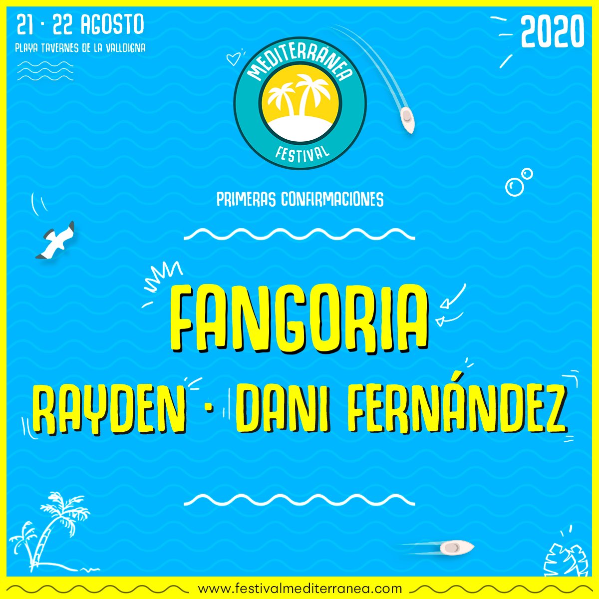 🌴Cartel actualizado🌴 #Mediterránea2020. ¡Ya los tenemos aquí!
•
Sorteamos dos abonos generales (uno por ganador):

1️⃣ Sigue a <a href="/MediterraneaVLC/">Mediterránea Festival</a>.
2️⃣ Haz RT.