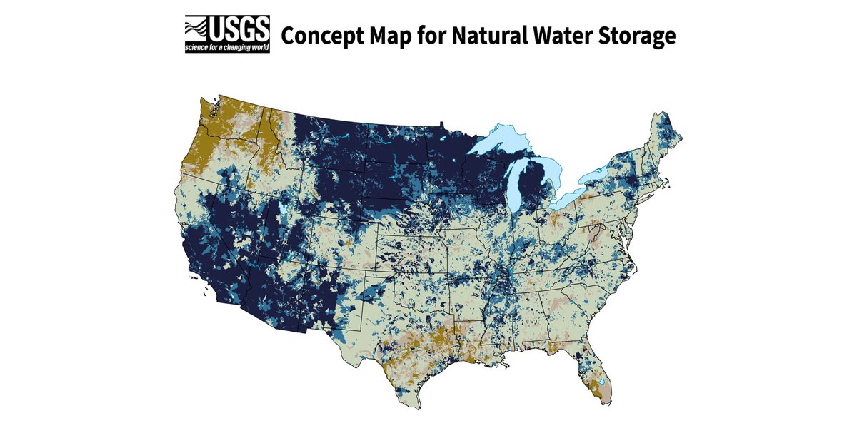 Our new National Integrated Water Availability Assessments concept map compares current natural water storage to daily historical values. More to come in 2020 - this is just the beginning! labs.waterdata.usgs.gov/estimated-avai… #usgs #iwaas #waterdata #wateravailability #realtimedata #dataviz