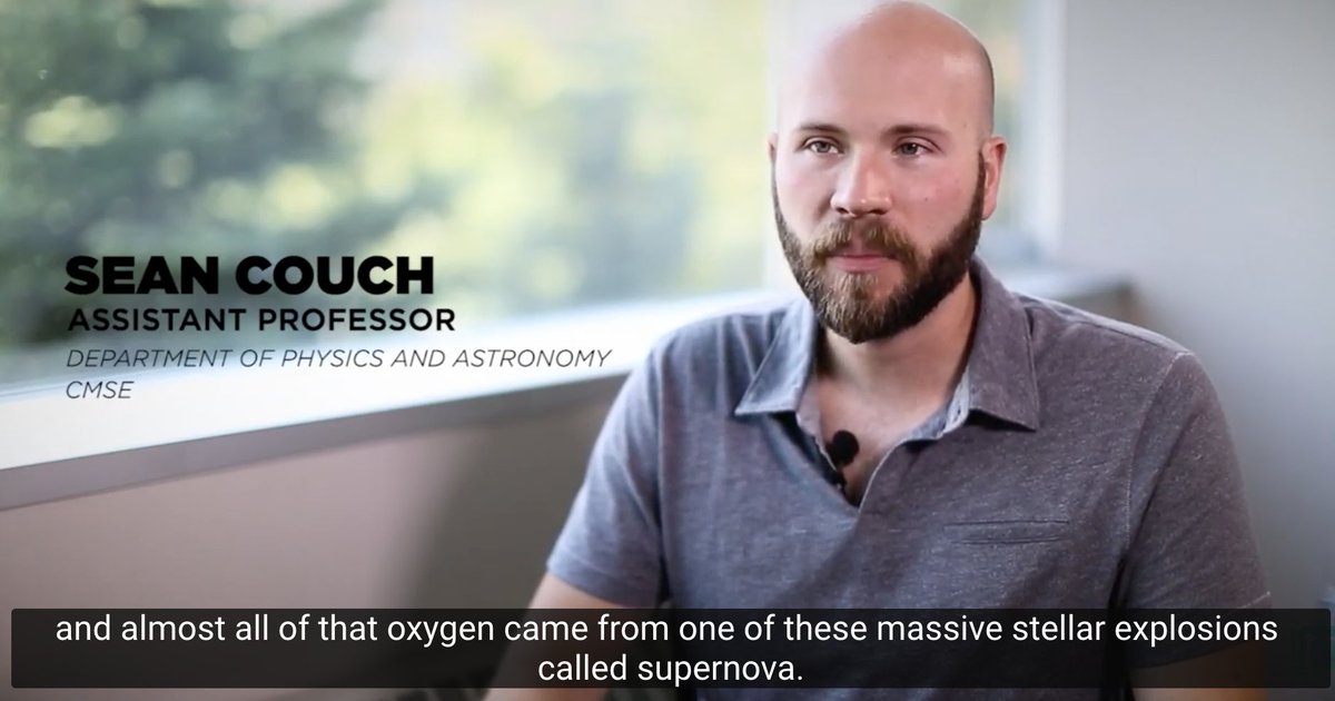 CMSE@MSU (@cmse_at_msu) on Twitter photo We are made of “Star Guts”. This video features CMSE professor Dr. Sean Couch (<a href="/sean_couch/">Prof. Sean Couch</a>) and his research modeling supernova using large scale computing:
youtu.be/e4Op2hd5icY
Apply to Dr. Couch’s research group as a PhD student NOW! cmse.msu.edu/apply #JoinCMSE We are made of “Star Guts”. This video features CMSE professor Dr. Sean Couch (<a href="/sean_couch/">Prof. Sean Couch</a>) and his research modeling supernova using large scale computing:
youtu.be/e4Op2hd5icY
Apply to Dr. Couch’s research group as a PhD student NOW! cmse.msu.edu/apply #JoinCMSE