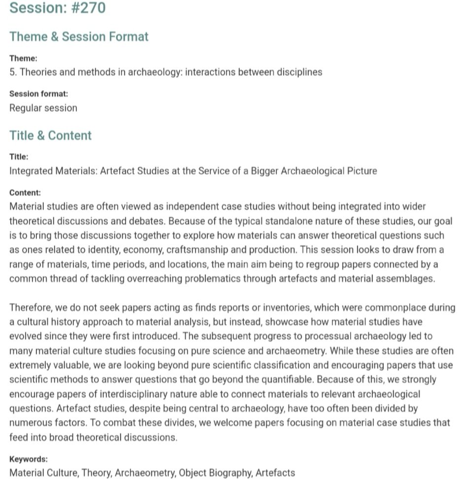 Very excited to be organising this <a href="/eaa2020budapest/">eaa2020budapest</a> #session270  with Lamia Sassine! Call for papers is open until the 13th February 2020