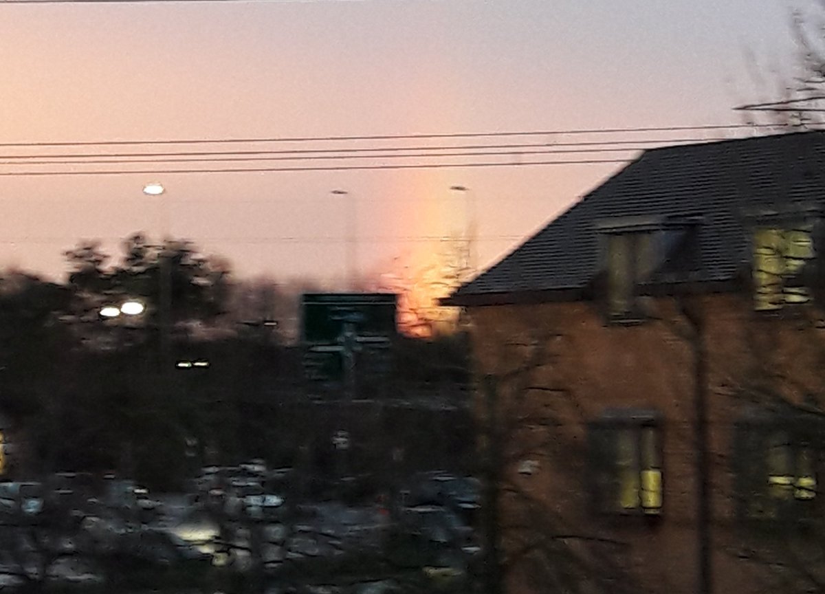 caudex_medical's tweet photo. We have a strange vertical rainbow outside the office - is the sky getting ready for the festive season? #MeetCaudex #ScienceWithFlair https://t.co/lfqBNfzdKC