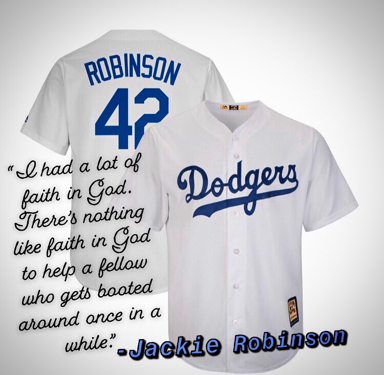 JerseysThe's tweet photo. Jackie Robinson had an incredible faith. Nothing like God to get you through. 

Check out the link below to learn more about Jackie’s great faith and perseverance! 

https://t.co/dgqCQDrurq

#Faith #Throwback #Jerseys #Sports #God #42 #Christianity #QOTD #Motivation #Inspiration https://t.co/ruvRgjhGrl