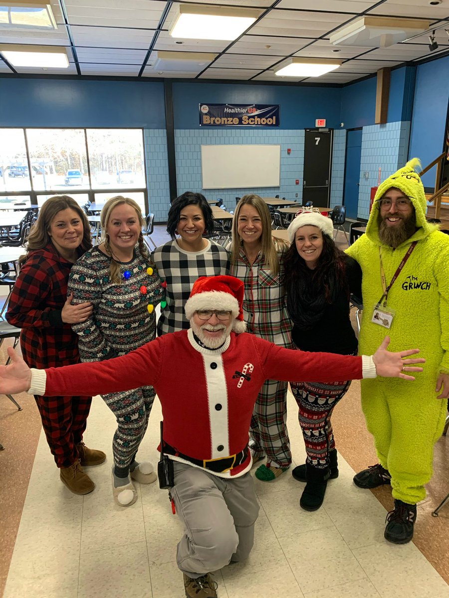 OC_Harrison's tweet photo. Happy Holidays from our family to yours! #OCFamily #PajamaDay #WeAreOC @OldColonyRVTHS @OCSuper @GiffordOC @OC_MrsT https://t.co/a4THSLvQFP