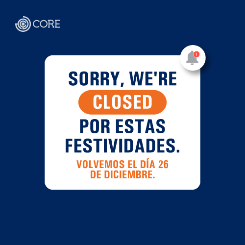 corebfr_rd's tweet image. Por motivos de las festividades no estaremos laborando los días 23, 24 y 25. Nos reintegraremos a nuestras labores el jueves 26 de diciembre. Les deseamos a todos unas felices fiestas 🎉, llenas de amor y unión familiar. 🎄

#CoreBFR #NoWorkingDay #StayTalented