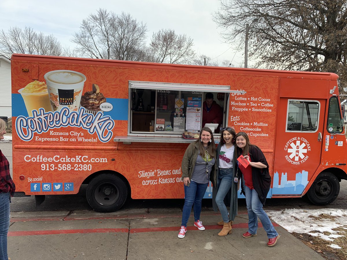 hmbuckman's tweet photo. Celebrating our staff today with a coffee truck from @coffeecakekc ! https://t.co/lr9Rb4asza