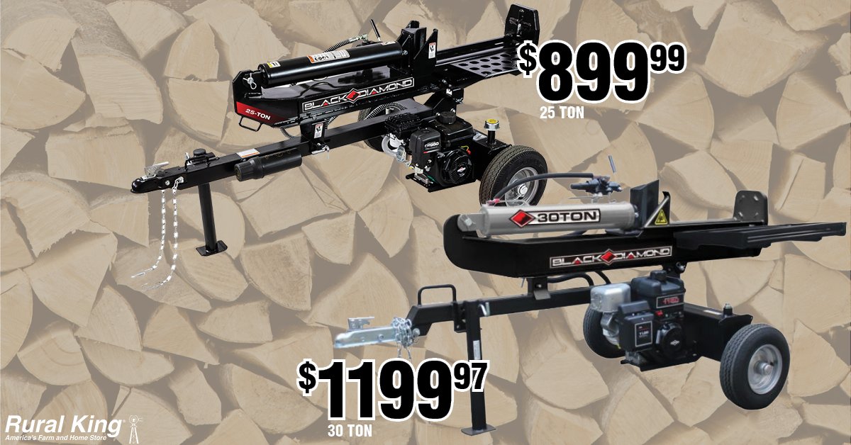ruralkingsupply's tweet image. Have you ever chopped your own firewood?

Our 25 and 30-Ton log splitters will make quick work of that log pile so you can enjoy some extra hours warming up by the fire.

Order in-store or online here: ow.ly/1wva50xDHJP
#logsplitter #bythefire #warmup #choppingwood