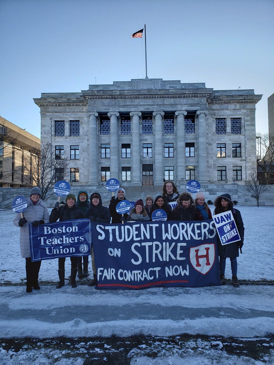 BTU66's tweet photo. BLS teachers stand in solidarity with @hgsuuaw student workers on strike! https://t.co/G57jFFdUBr