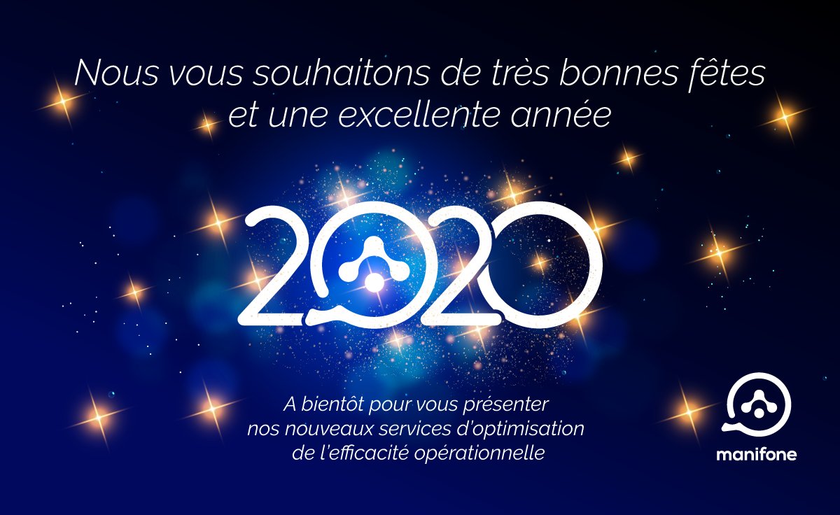 Nous vous souhaitons de très bonnes fêtes et une excellente année 2020 💫💫💫 A bientôt pour vous présenter nos nouveaux services d’optimisation de l’efficacité opérationnelle 📞🚀✅ #voeux2020  #telecom  #relationclient #contactcenter  #Voip #SIP