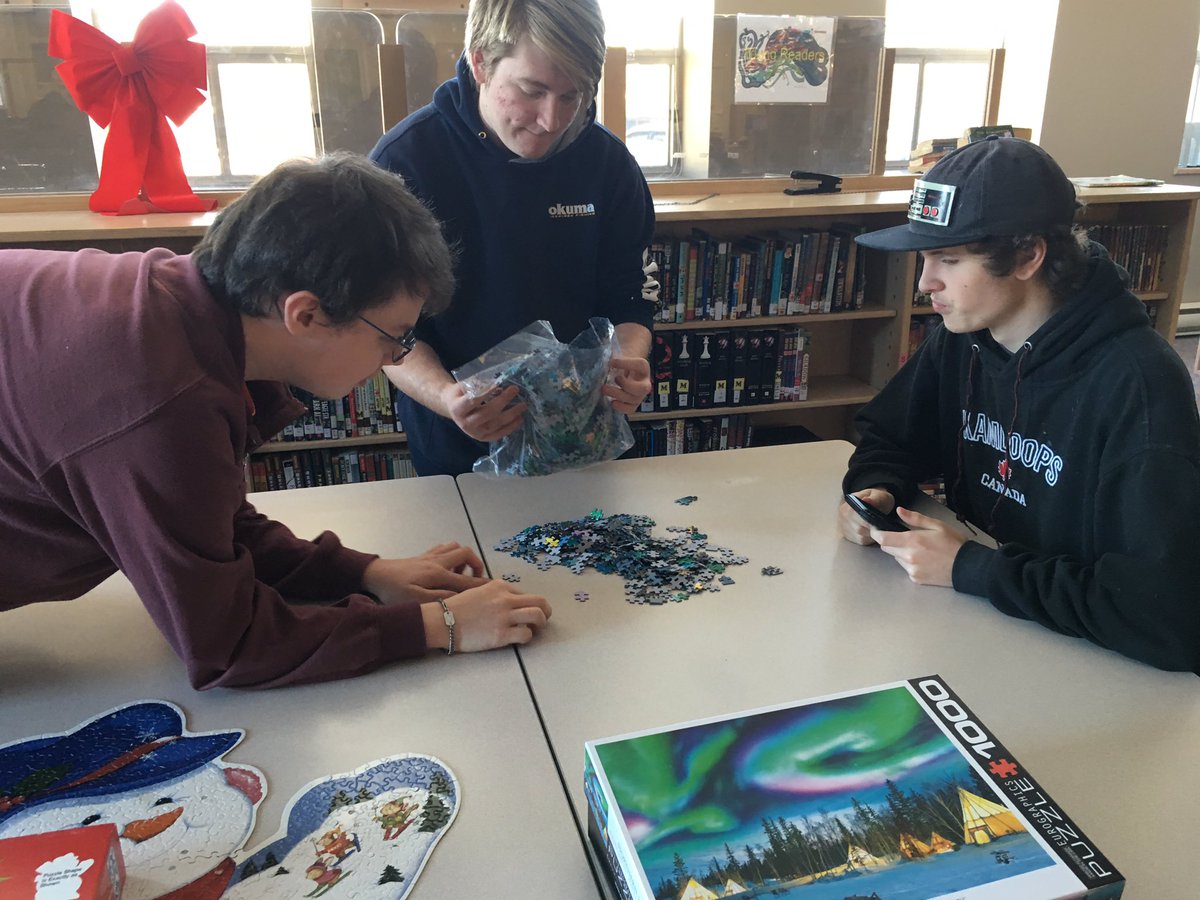 library_purdy's tweet photo. Christmas puzzle finished and a new one for the new year! https://t.co/kRDkZ1WdQR