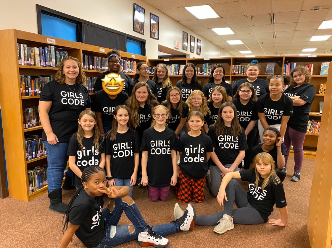 MrsCHurley's tweet photo. Who runs the world? GIRLS!
Congratulations to our #GirlsWhoCode Code Club & all their hard work learning to #code with Apple's Swift Language! These girls have been creating their own virtual assistant, like Siri or Alexa! Way to go, ladies! @SpMSWCPS #wcpsthinkscomputationally https://t.co/3NZodtXmpA