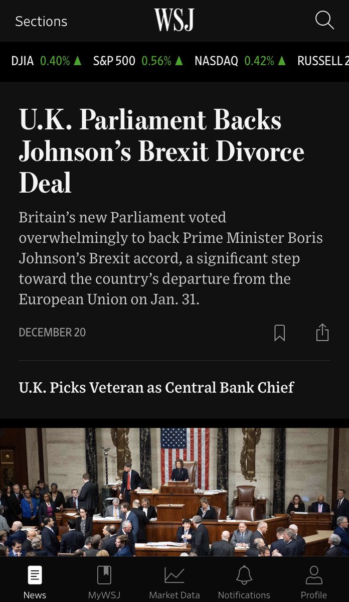 WSJ releasing dark mode is the Christmas gift we don't deserve. Such a simple yet amazing upgrade.