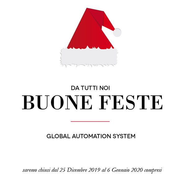 BUONE FESTE 
da tutti noi a tutti VOI...

vi auguriamo tanti bei momenti ricchi di gioia, calore, amicizia e un albero di Natale fatto di Sorrisi 😆😁😄😃😂🤣👍✌️

oltre a molti successi, soddisfazioni...

#BuoneFeste #GlobalAutomationSystem #Buon2020