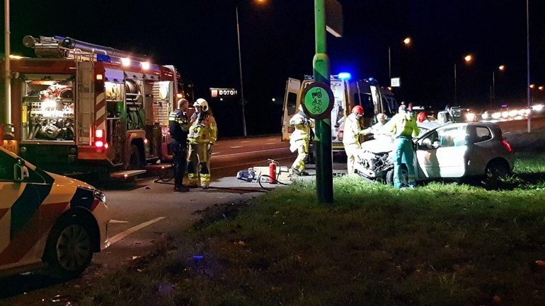 Bij ernstig ongeluk betrokken politieauto voerde zwaailicht en sirene..