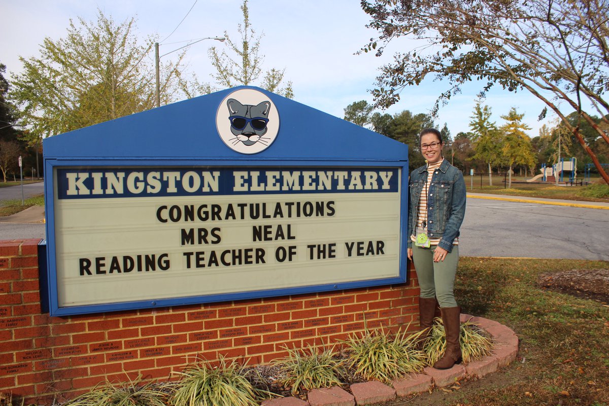 DrShewbridge's tweet photo. Congratulations, Mrs. Leah Neal, Kingston's Reading Teacher of the Year! https://t.co/iS1WQLaNgG