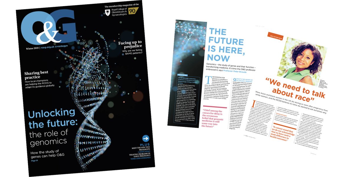 RCObsGyn's tweet photo. The winter issue of your #OGmagazine is out now! In this issue we explore the RCOG’s Best Practice Papers, genomics and introduce your new Vice-Presidents. Find out more: https://t.co/QoIBfSQyq7 https://t.co/SOY3IruBIk