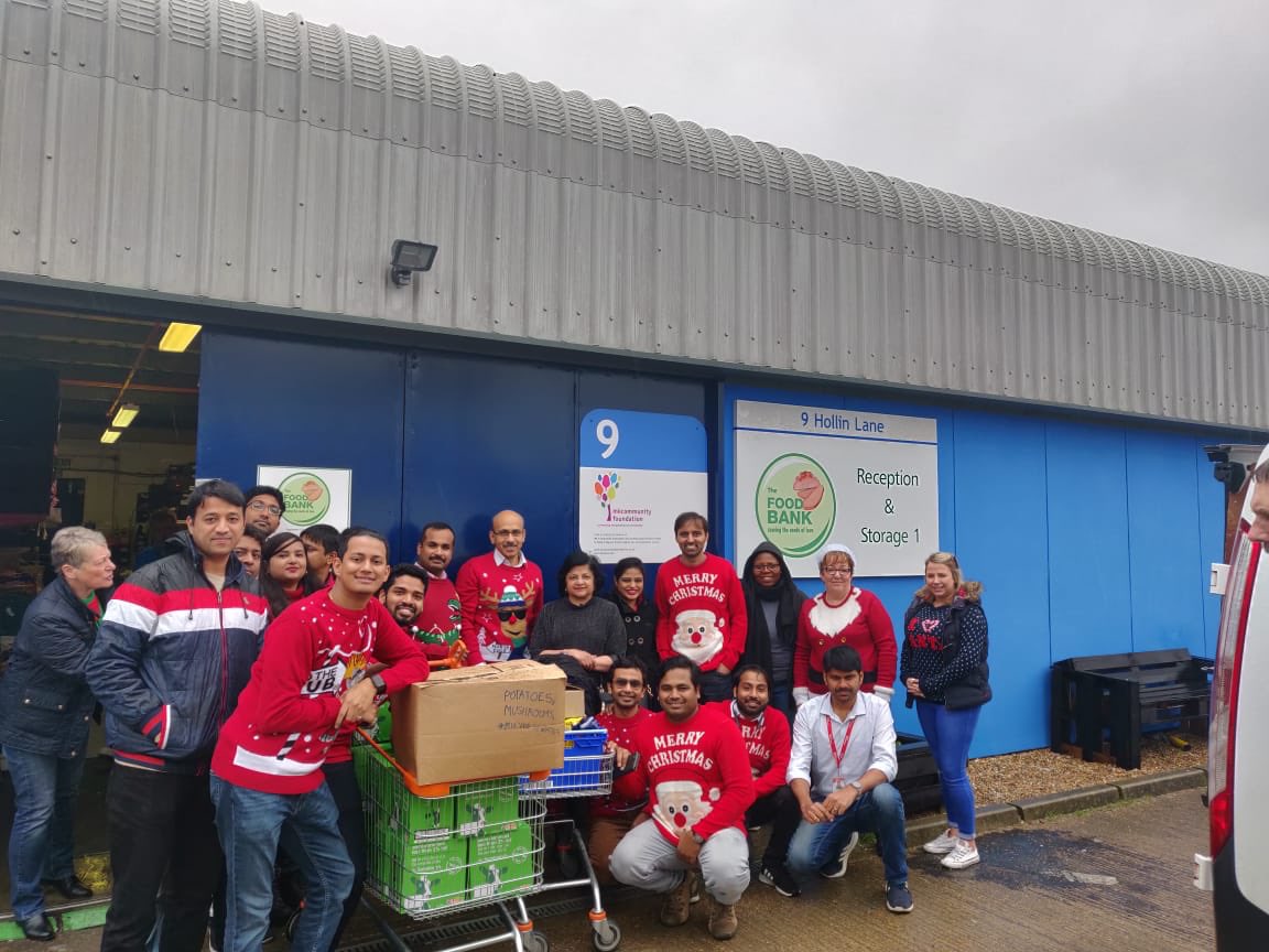 JoshMK_UK's tweet photo. Christmas Festivities and Sharing by TechM Milton Keynes office to @mkfoodbank #TheTechMWay #RiseForGood @dharmadhikary @Jithesh_os @vrindapisharody @kalpanadivadkar @xsyeda @abdulquaderg @sudarshan_pise https://t.co/7wnWAxjpKw