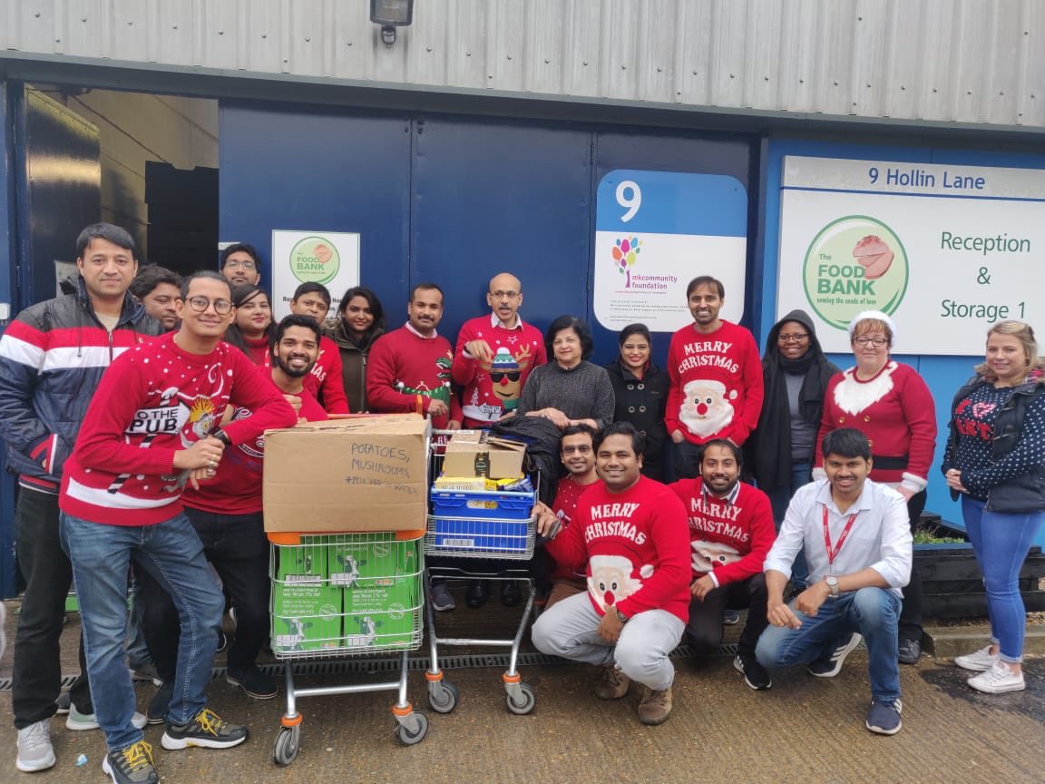 JoshMK_UK's tweet photo. Christmas Festivities and Sharing by TechM Milton Keynes office to @mkfoodbank #TheTechMWay #RiseForGood @dharmadhikary @Jithesh_os @vrindapisharody @kalpanadivadkar @xsyeda @abdulquaderg @sudarshan_pise https://t.co/7wnWAxjpKw
