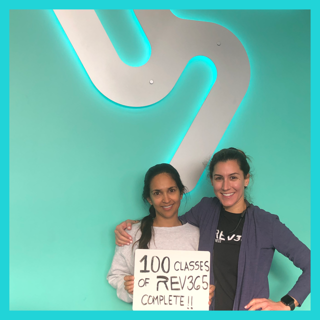 Rev365F's tweet image. Congrats to Tara and Shay for setting the tone and having a GOOD MOOD 100 Times!  #100workouts 💪👍🎉👏

Btw, that's a lot of energy still left in the tank after a Tina "The Terminator" class!  We are betting on that awesome post-workout mood for this photo!  😂