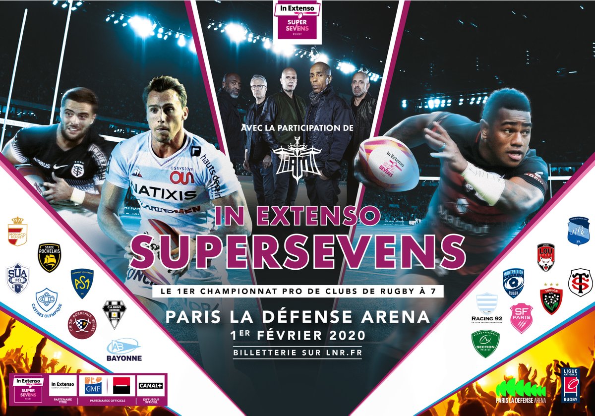 IAM débarque à Paris La Défense Arena le 1er février pour faire le show lors de l’IN EXTENSO SUPERSEVENS ! 
Venez vivre une nouvelle expérience autour du rugby avec des joueurs tels que Tauzin, Imhoff ou Tuisova ! 
Réservez vos places dès maintenant >> bit.ly/35iXYBn
