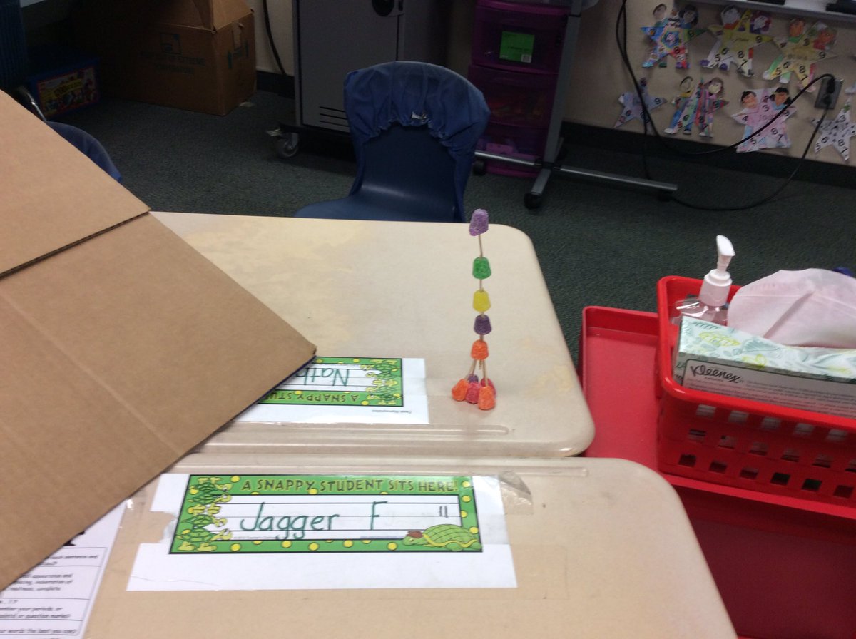 callahanclass's tweet photo. Some STEM gumdrop Christmas tree building to end the year!@WoodbrookCCS https://t.co/I4mJ5bWZZC