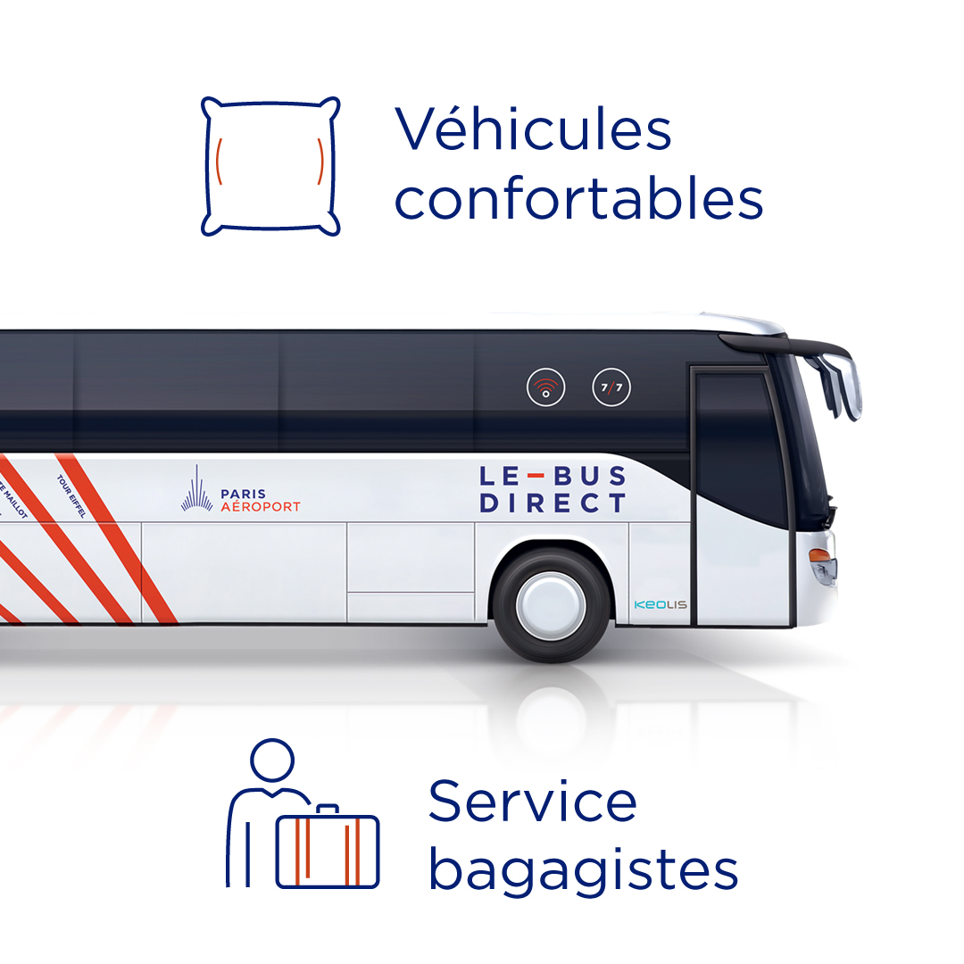 KeolisIDF's tweet photo. Fiabilité et confort : avec 4 lignes et 6 arrêts dans #Paris, le service #LeBusDirect relie la capitale aux @ParisAeroport #Paris-#CDG et Paris-#Orly toute l'année, 7j/7, en cars premium !
Informations et achat de billets en ligne : https://t.co/ADEs4q6CPI https://t.co/KWQLGeTJFc