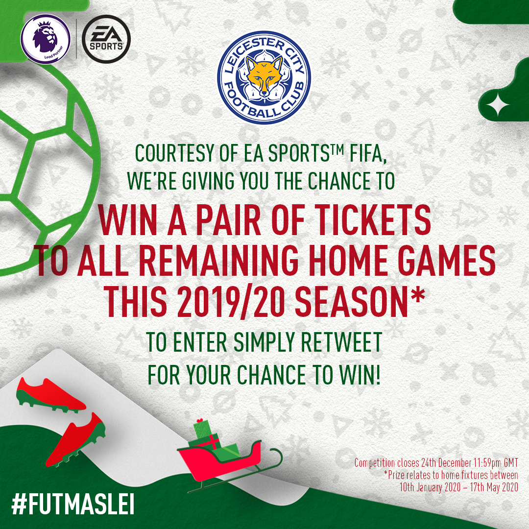 Plenty of #lcfc tickets up for grabs - courtesy of @EASPORTSFIFA 🎟

RT for your chance to win!