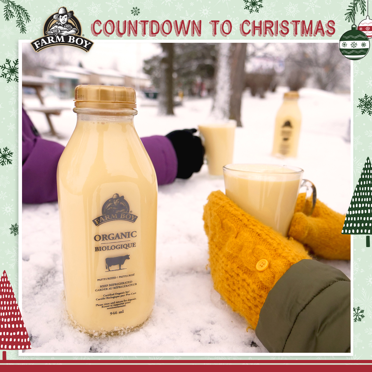 FINAL CHANCE to win a $25 Farm Boy™ Gift Card in our Countdown To Christmas!

A customer favourite, Farm Boy™ #Organic #EggNog really needs no introduction. Thick &amp; creamy, sweet &amp; rich, enjoy it by the glass, in your coffee, or w/ a splash of rum. It's a true #holidayclassic!