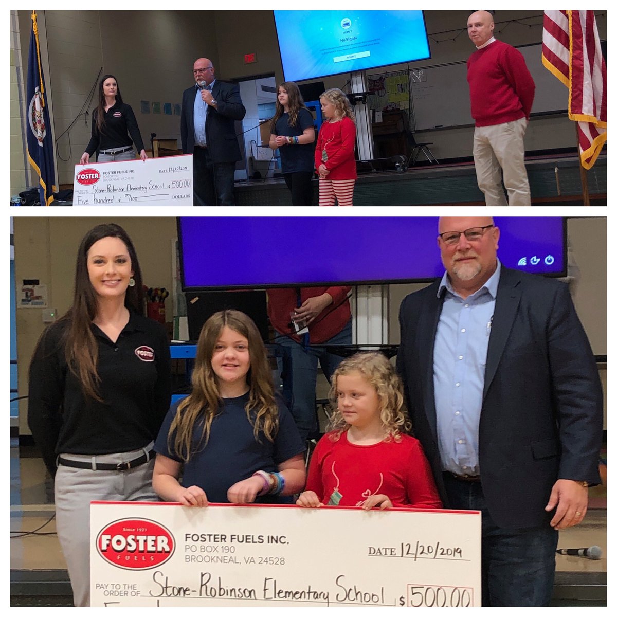 Foster Inc. fuels Community Service <a href="/Stonerobelem/">Stone-Robinson Elem.</a>  Thank you for funding new year initiatives.
