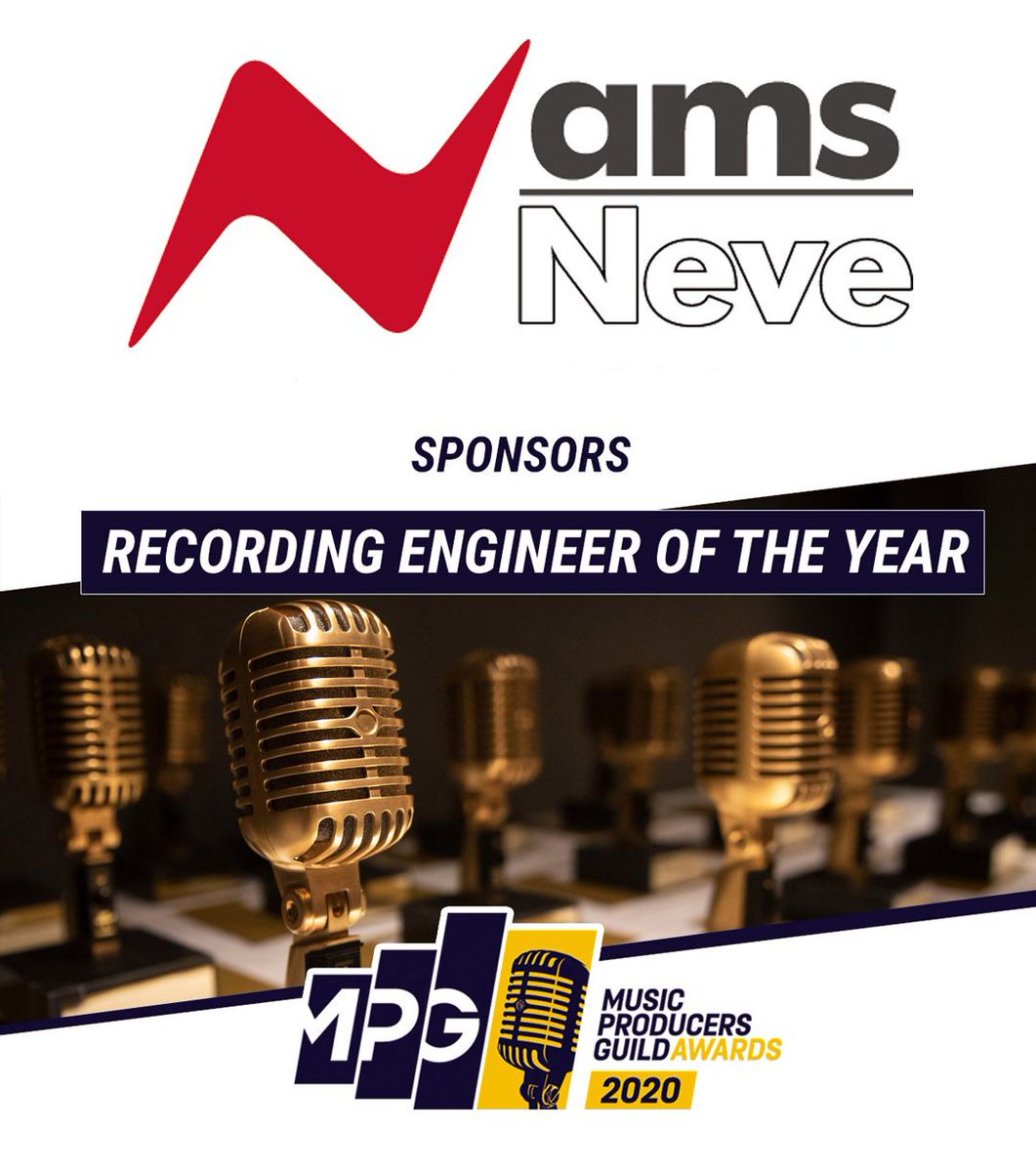 AMSNeveLtd's tweet image. AMS Neve is extremely proud to sponsor the recording Engineer of the year award at the Music Producers Guild Awards 2020. 

#MPGAwards2020 #studioengineering #audio