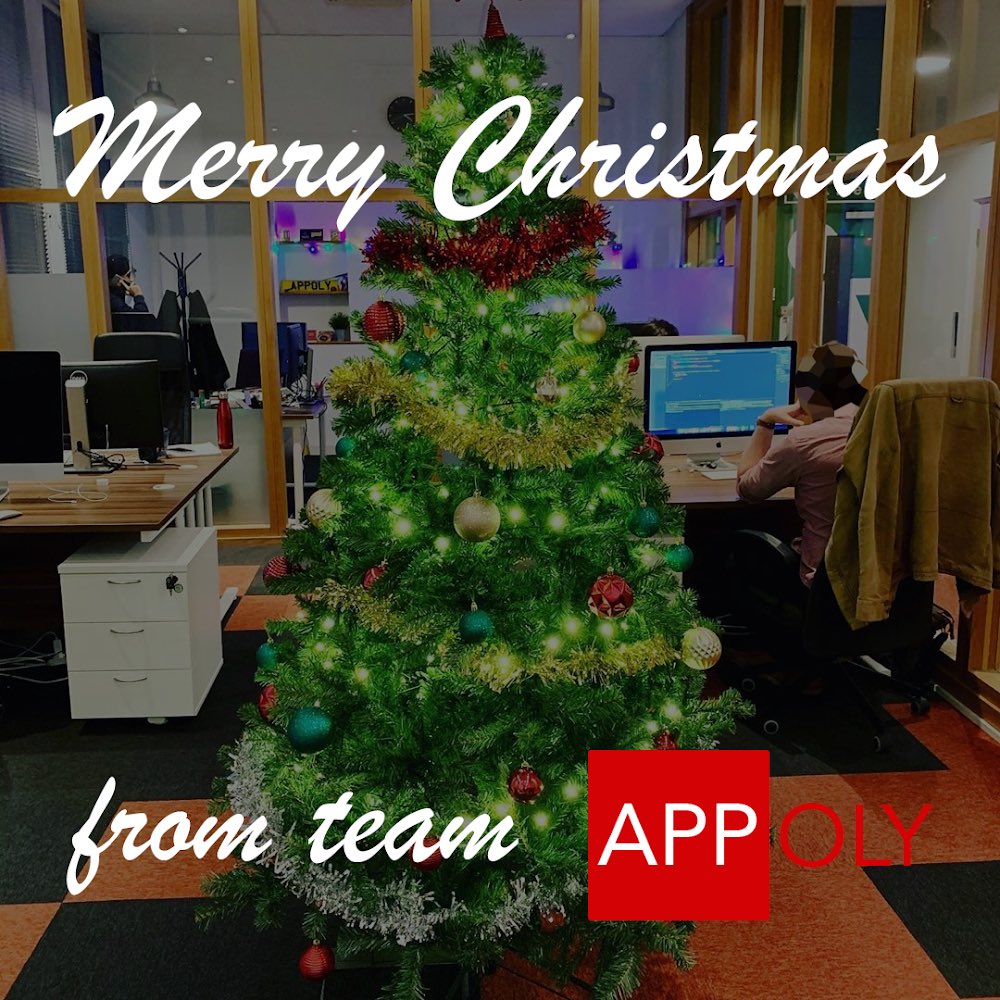appolyltd's tweet photo. Happy holidays from team Appoly! We will be closed from the 23rd December and back on the 2nd January 2020 after a well deserved break. We look forward to working with you all again in the New Year! #webdevelopment #appdevelopment #teamappoly https://t.co/HLVypqgX6i