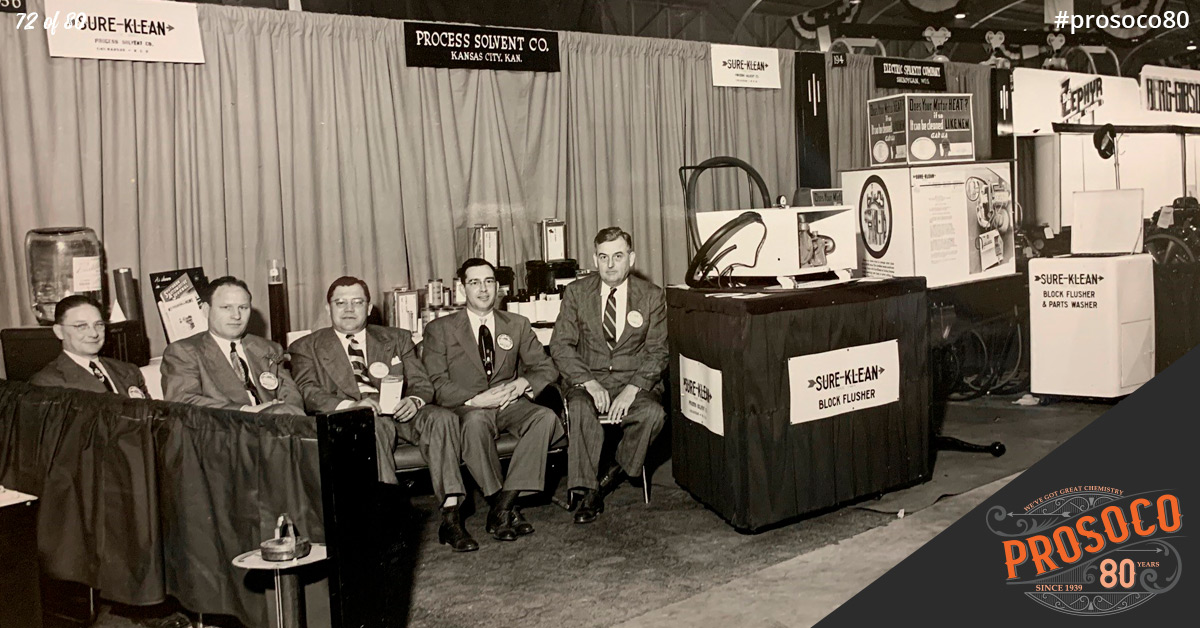 PROSOCO's tweet photo. #MeetingOfTheMinds #OldSchoolTradeShow #ProcessSolventCompany
For our 80th anniversary, we're remembering 80 of our favorite images. https://t.co/cz7dpCpZcW.
#CheersToTheYears #PROSOCO80 #80years #WeCanCleanThat #80Proof #ItsOurAnniversary #PROSOCOProjects #PROSOCOHistory https://t.co/PU3aiQZjVu