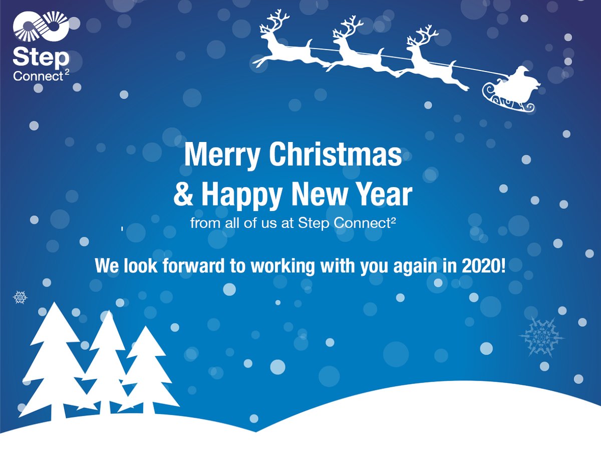 StepConnect2's tweet image. Merry Christmas &amp;amp; Happy New Year. Thank you to all our exhibitors, supporters, partners, sponsors, speakers and attendees for making 2019 such a fab year.