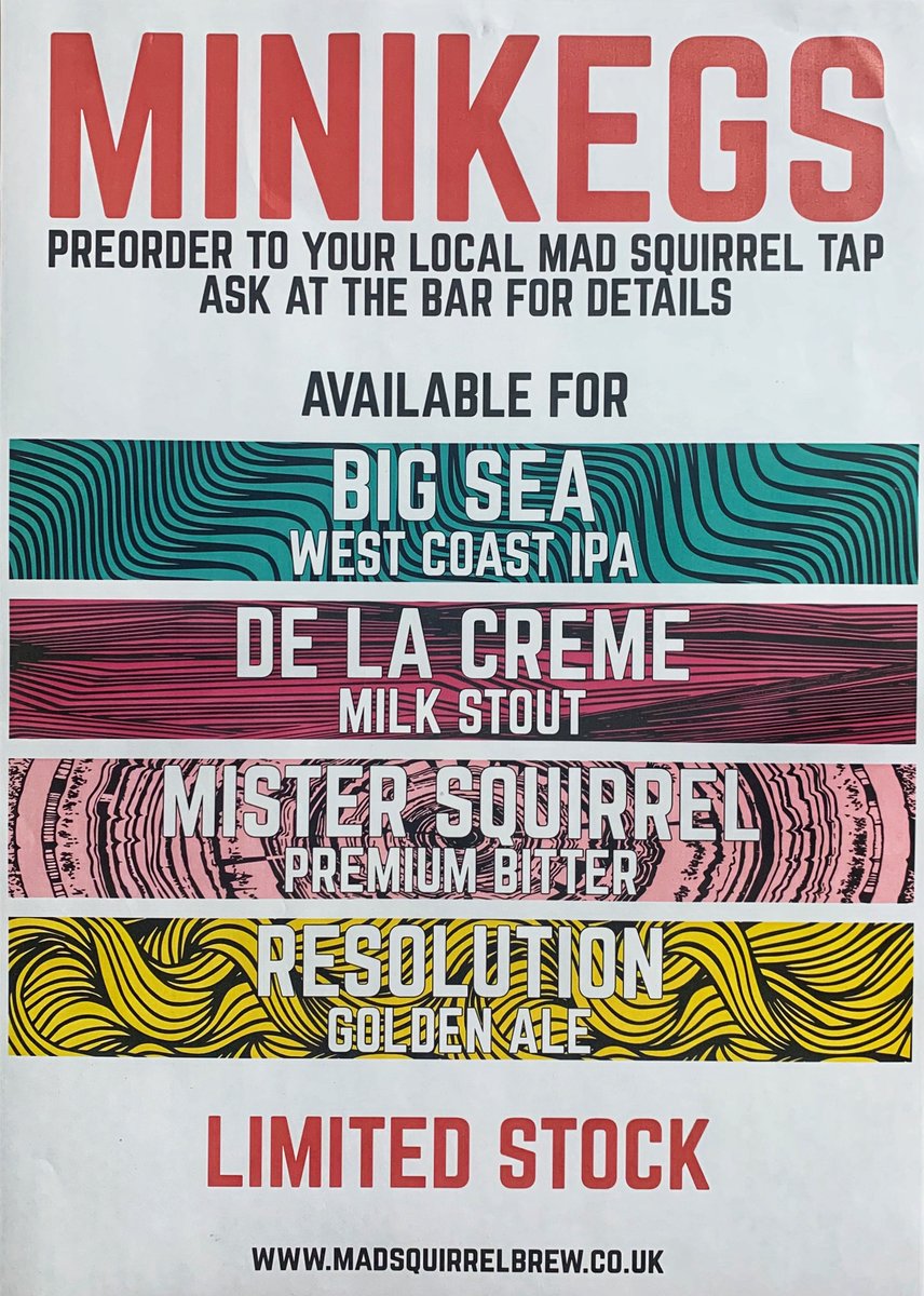 Fancy 5 whole litres of delicious Mad Squirrel beer to enjoy from your own home this Christmas? Come and order in a minikeg to polish this year off in style! 👋🏻🍺 
#madsquirrel #madsquirrelharpenden #harpenden #hertfordshire #beer #craftbeer #minikeg #ukcraftbeer #craftbeeruk