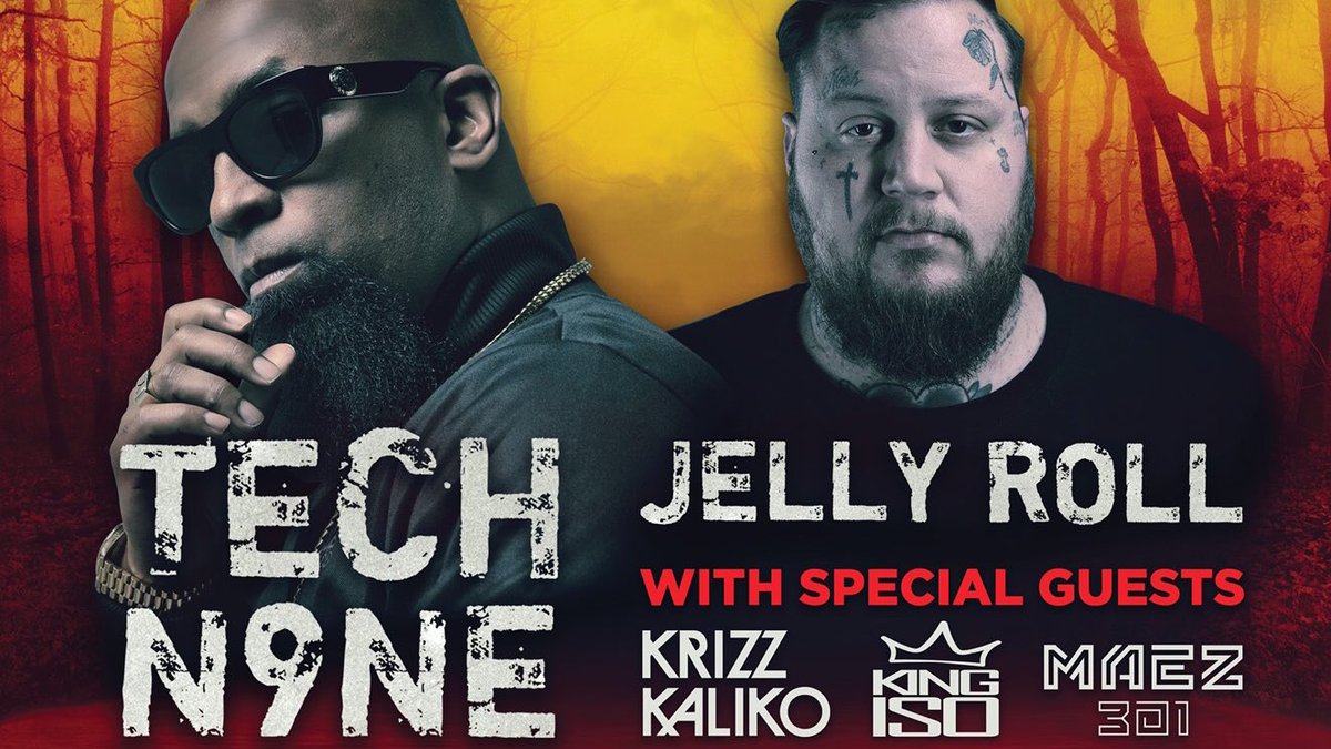 🚨ANNOUNCEMENT🚨 <a href="/TechN9ne/">Tech N9ne</a>’s ENTERFEAR Tour 2020 w/ <a href="/jellyroll615/">Jelly Roll</a> May 31!  Tickets on sale now! #techn9ne #strangemusic #thecotillion #wichita