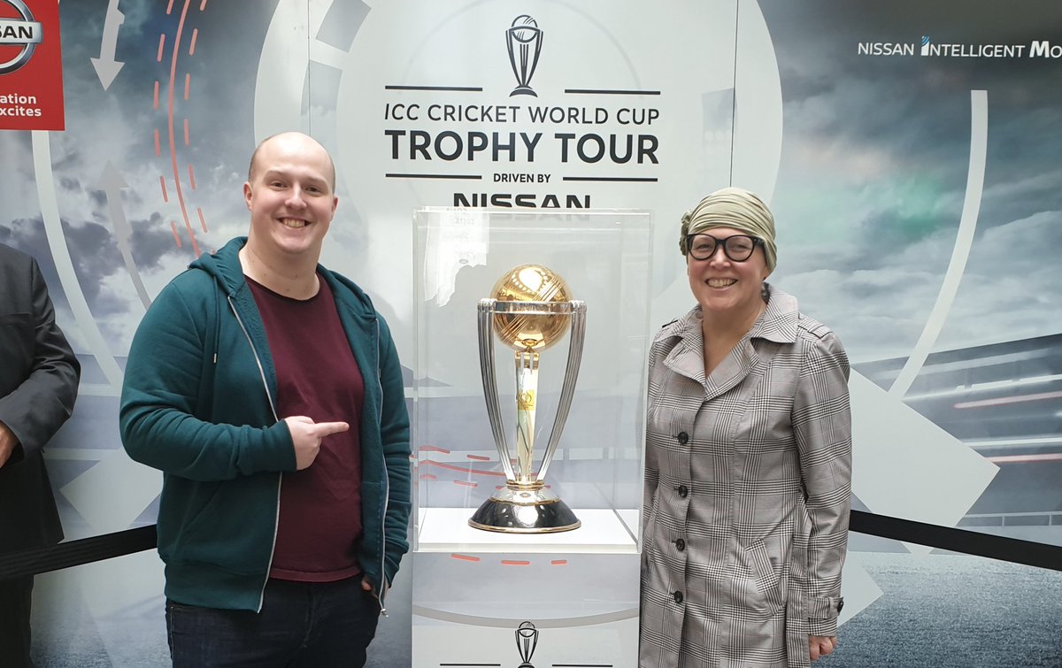 We went to the Arndale, and accidentally stumbled upon the cricket world cup trophy before the competition started.