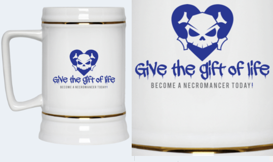 IMissiles's tweet photo. Cool beer stein for your adult beverage during rpg sessions: 
 Give the Gift of Life- Become a Necromancer today!
https://t.co/S8MmXscCBj
#necromancer #necromancy #rpgbeerstein #gamerbeerstein #icastmagicmissiles #givethegiftoflife https://t.co/zA24LQfD1b