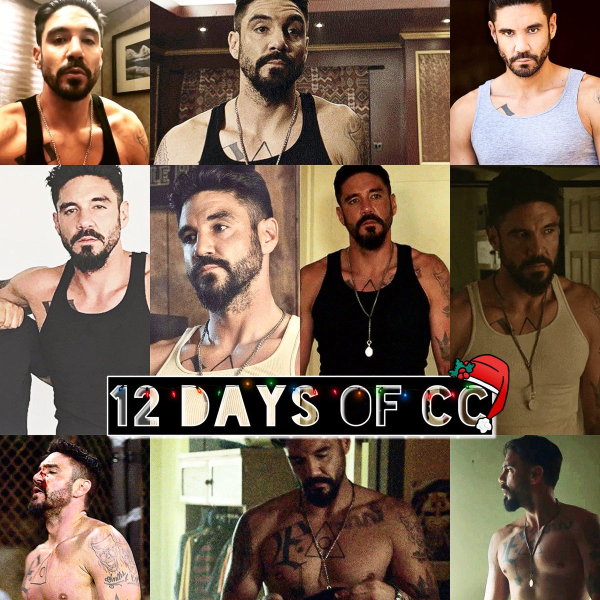 KingCardenas_'s tweet photo. #12DaysofCC 🎄🎅🏻
#ClaytonsCollarbone
This is my favorite day of the 12 days, as you can see by the amount of pictures I chose. And that's AFTER I deleted a bunch 👀 
The collarbone and shoulders make me weak 😩
#ClaytonCardenas #MayansMC #MayansFX #AngelReyes https://t.co/vsVPWovwbf