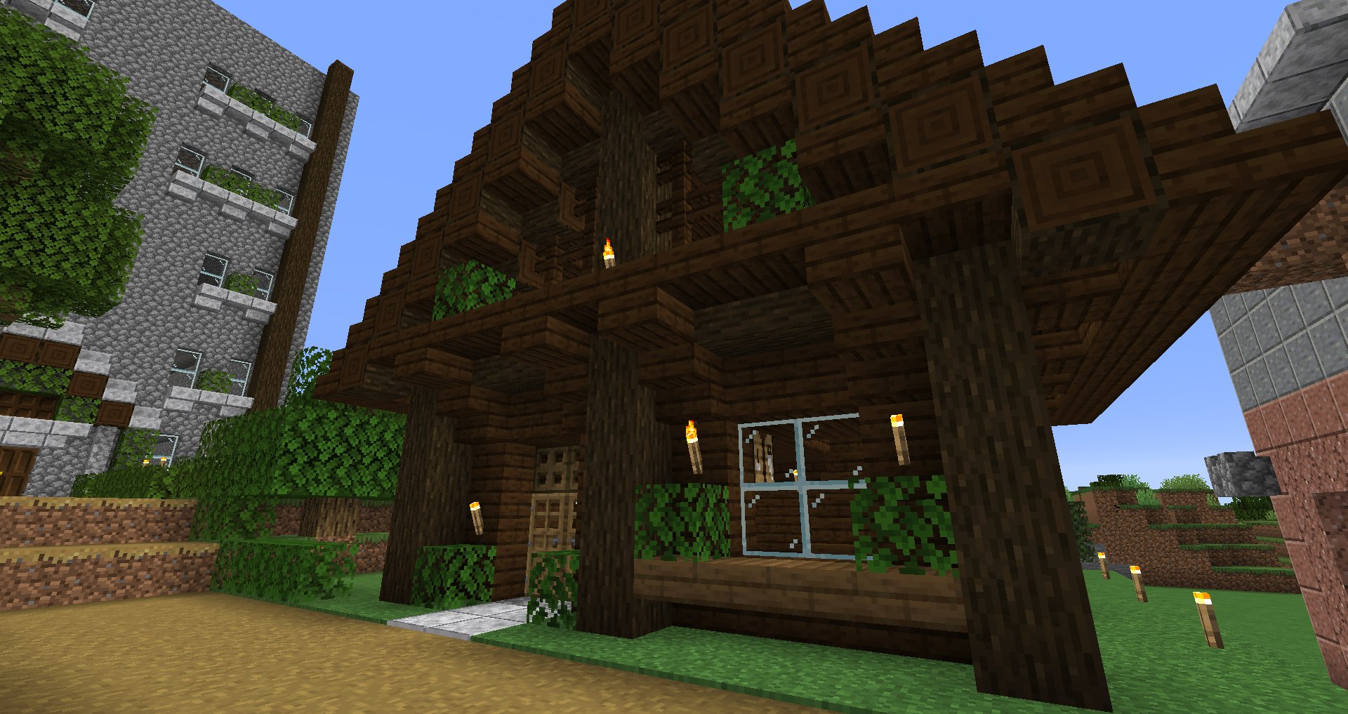 ゆっくりのふとん Madoka Shikahi はじめまして まどかさんの家とても素敵だったので少し簡略化して私のワールドにも作ってみました 他の木のパターンでも面白いということでしたので ダークオークで作ってみました どうですか W T ゆっくりのふとん Madoka Shikahi はじめまして まどかさんの家とても素敵だったので少し簡略化して私のワールドにも作ってみました 他の木のパターンでも面白いということでしたので ダークオークで作ってみました どうですか W T