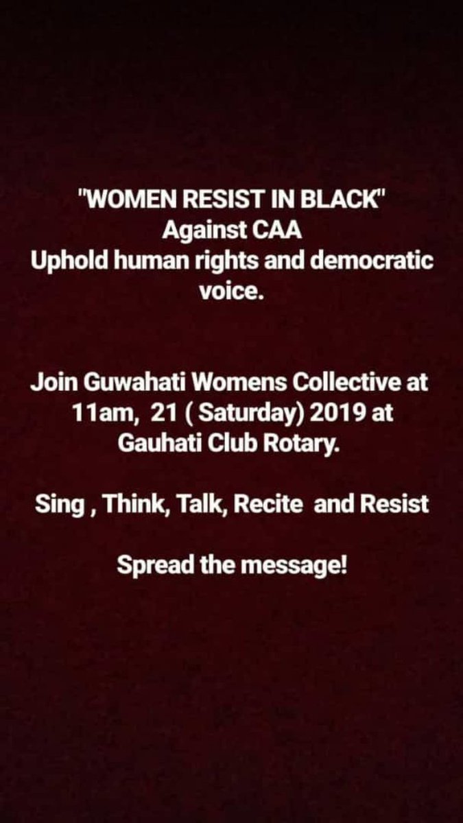 doleedas's tweet photo. #WomenResistInBlack #AgainstCAA 
#WeOpposeCAA https://t.co/k2KYvmgSR4