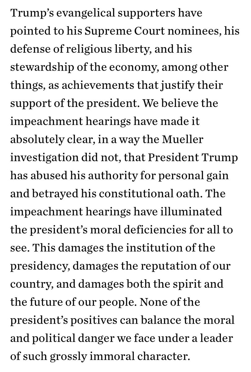 Excerpt from <a href="/CTmagazine/">Christianity Today</a> . I applaud this article and hope that it may allow for pause. For some to re-think their choice in 2020. Even if it simply means a shift to another Republican Candidate. #Election2020